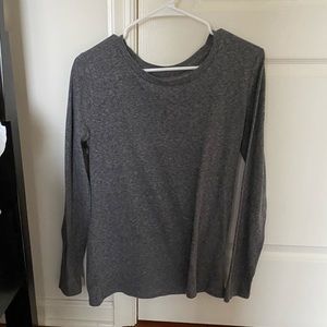 Gray heathered long sleeve top